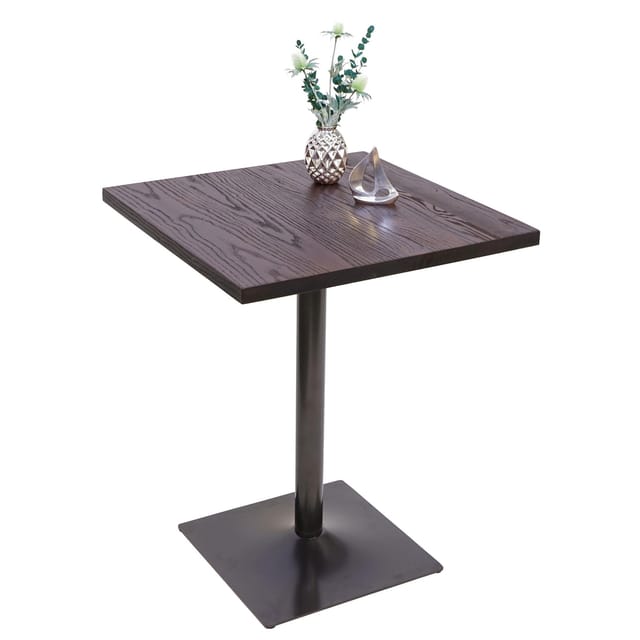 MCW Bistrotisch H10 Gastronomie Ulme Holz MVG-zertifiziert 76x60x60cm Dunkelbraun