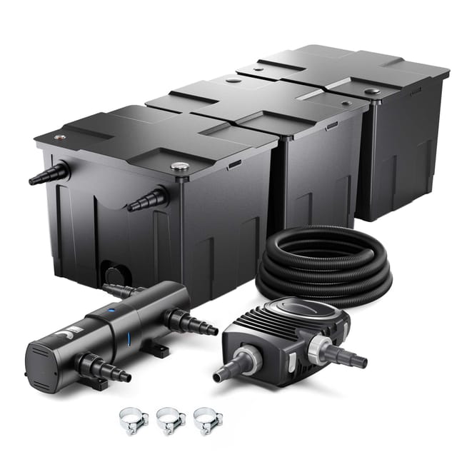 Wiltec Sunsun Cbf-350C Cuv-272 72W Set Neo12000 Pumpe Schlauch Teichfilterset