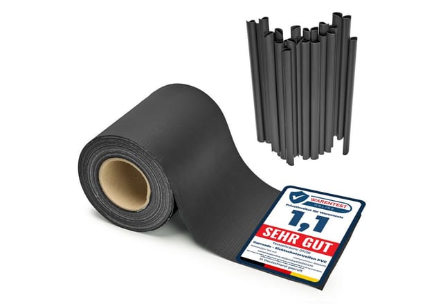 Garronda Sichtschutzstreifen PVC für Doppelstabmattenzaun 19cm Band mit Befestigungsclips GD-0173, (1-St)