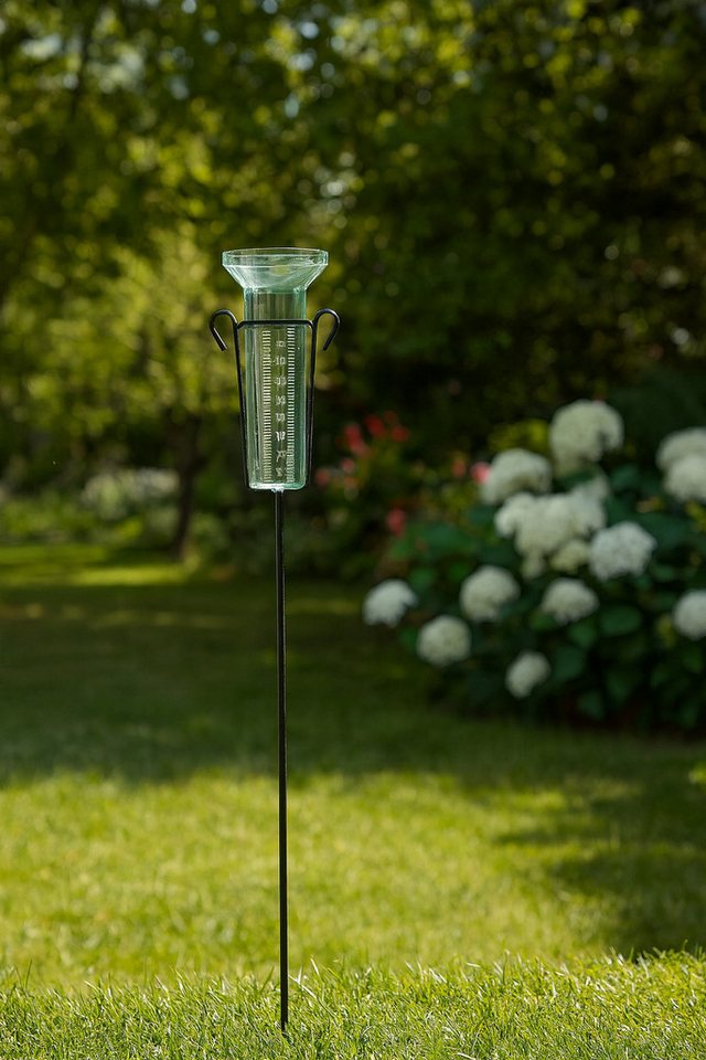 mucHome mit Metall Erdspieß 75 cm bis 40 mm/m² Wetterstation Regenmesser