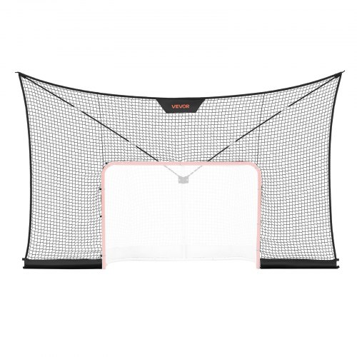 VEVOR Hockey-Torfangnetz 366 x 213 cm Nur Netz für Hockeytor-Training, Robustes Ersatznetz mit Erweiterter Abdeckung, Leicht und Tragbar, Hockeytornetz für Jugendliche und Erwachsene
