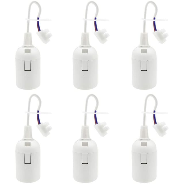 Weiße E27-fassung Für Led- Und Glühlampen – 6er-pack, Industriequalität 4a/250v, Max. 60w – Ulisem