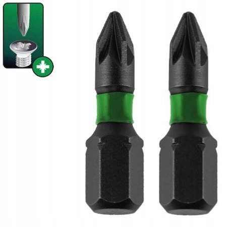 Pozidriv Pz1x25mm Schlagschrauberbits, 2 Stück In Blisterverpackung