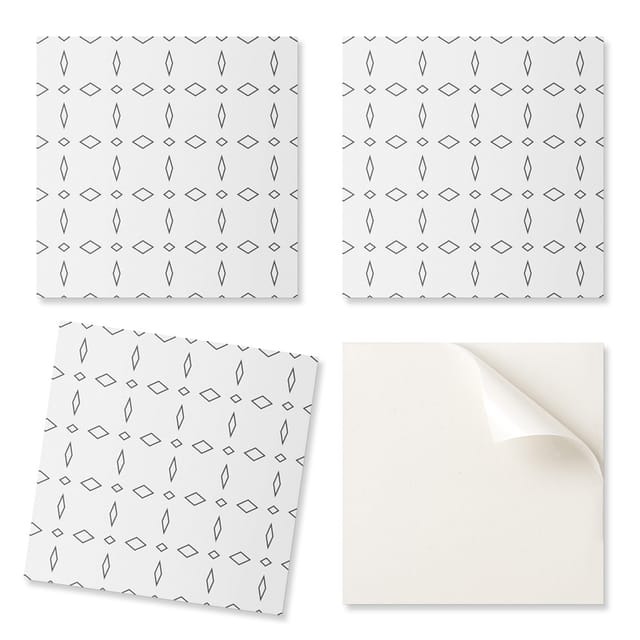 Geometrisches Rautenmuster Vinyl-wandfliesen-set 20x20x20 Cm