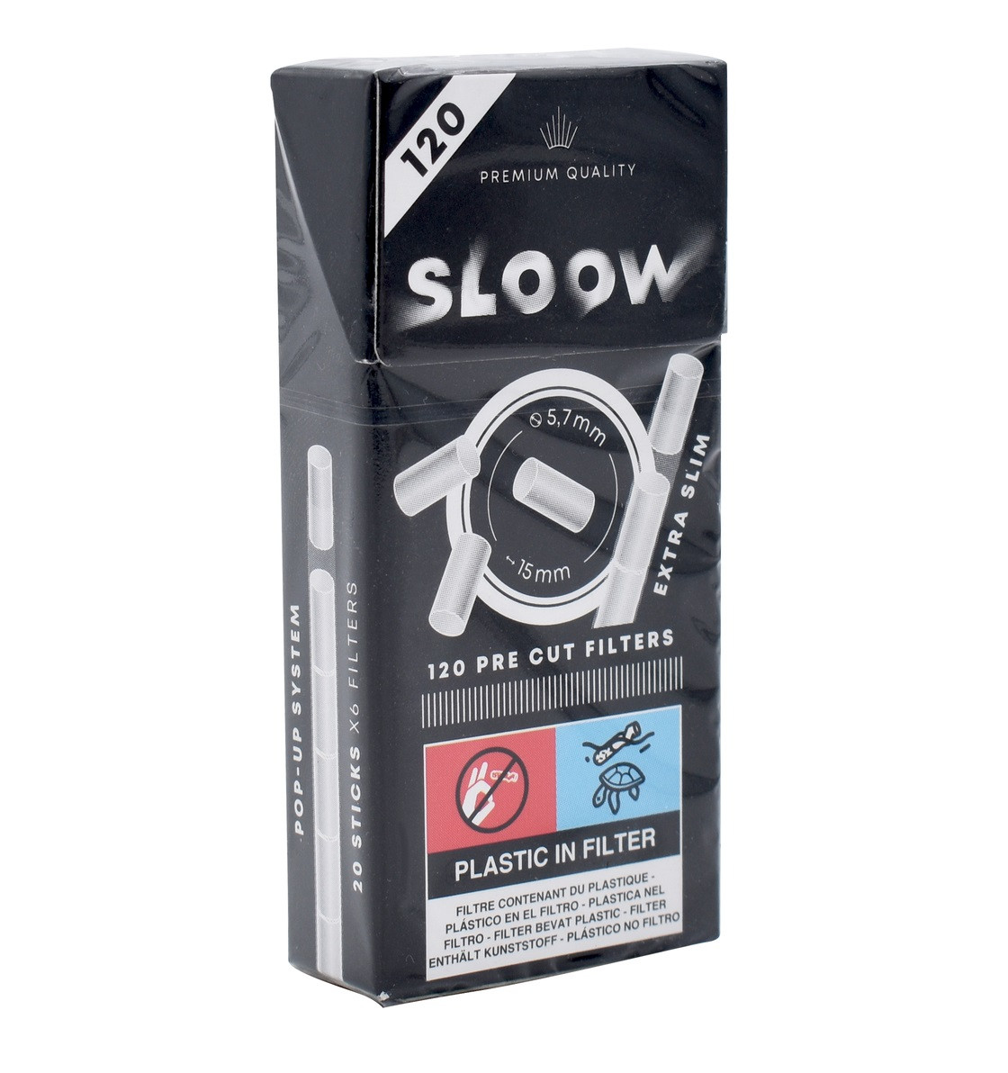 Sloow 5,7 Mm Extra Slim Filter, 120 Stück