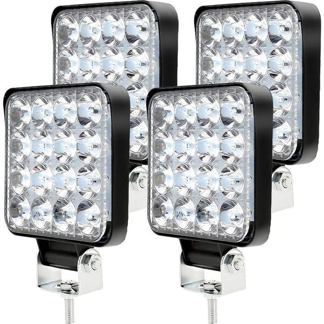 Stück 48-w-led-arbeitsscheinwerfer, 12 V Wasserdicht Ip67 Led-autoscheinwerfer, Led-arbeitsscheinwerfer Für Autos, Lkws, Traktoren, Suvs Und Boote (4 Stück)