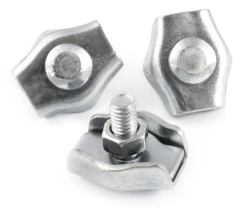 Einzelsattelklemmen Für Stahlseile 3 Mm, 2 Stück, Verzinkt