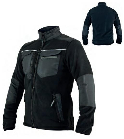 Stalco Herren Fleece-sweatshirt Oxford Schwarz M Perfect S-78881