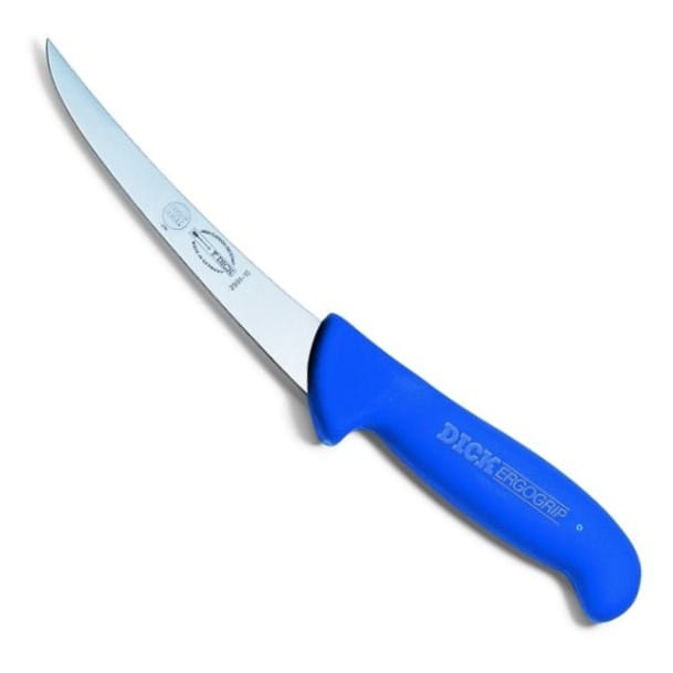 Ausbeinmesser Mit Gebogener Klinge, 13 Cm, Hart, Blau