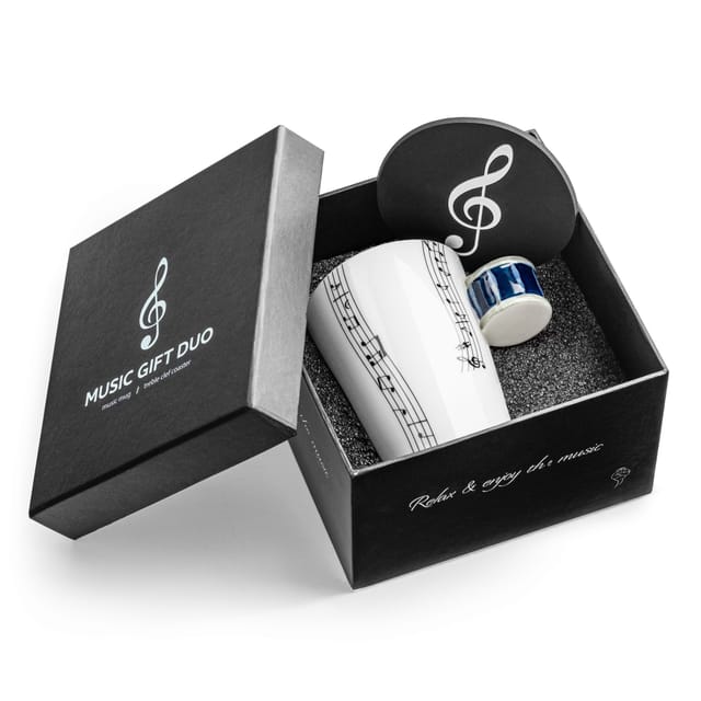 Musikduo-set – Schlagzeugbecher – Blau + Matte