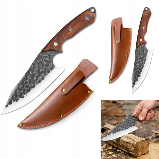Scharfes Küchenmesser 300 Mm, Damast-etui Für Den Außenbereich