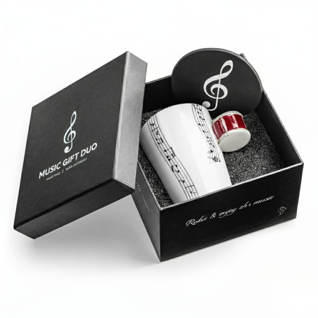 Musikduo-set – Trommelbecher – Rot + Matte
