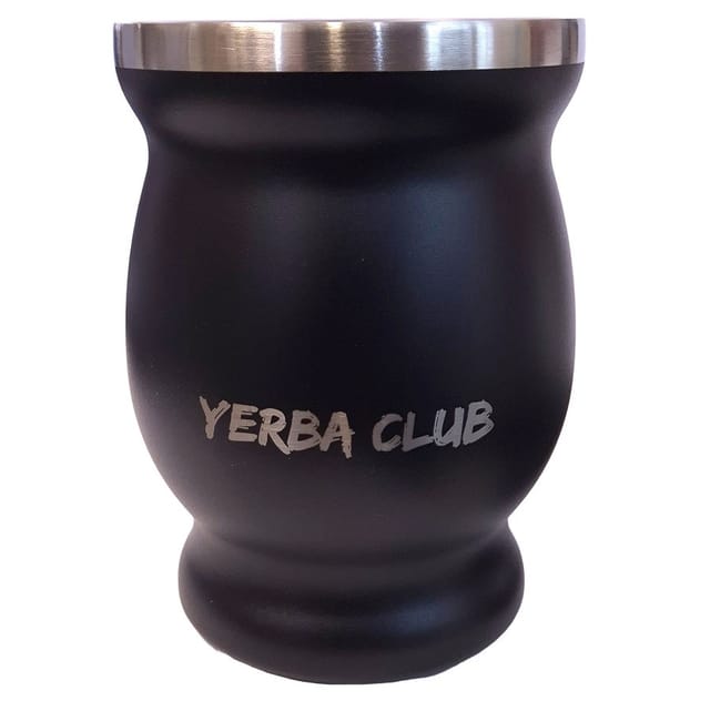 Matero Edelstahl Thermo Mate Schwarz Yerba Club