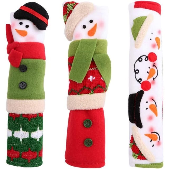 Weihnachtliche Kühlschrankgriff-abdeckungen – Griffabdeckungen Für Küchengeräte – Ideal Für Weihnachtsdekorationen – 3er-set