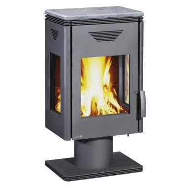 Kaminofen Kf101-trion, 8kw Gussgrau, Anschluß Oben/hinten