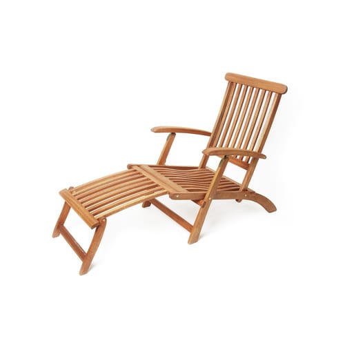Deckchair Set 3tlg 2 Deckchair Klapphocker 50x50cm Eukalyptus