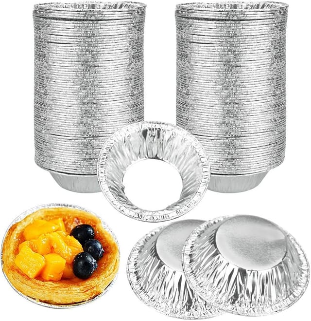 250 Stück Mini-moule À Tarte Aus Aluminium, Spritzbar, Tarte Aux Oeufs, Plat À Tarte Und Papier Aus Aluminium, Mini-moule À Tartelette, Antihaftbeschichtet, Für Pâtisserie, Cupcakes, Pudding, Gelée-to