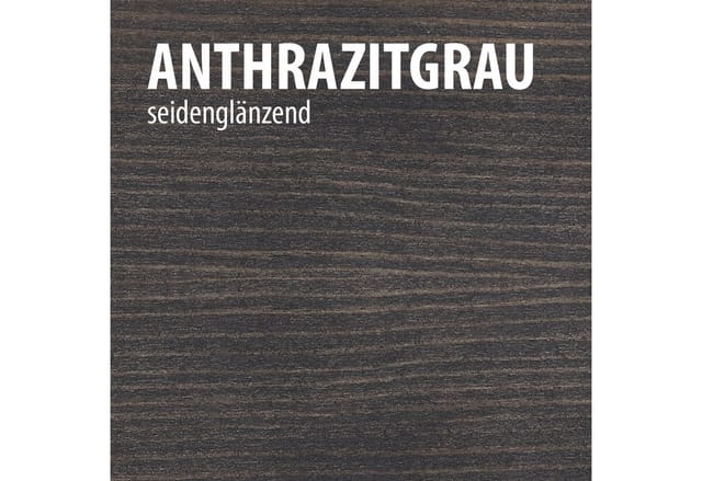 Baufix Dekor Langzeitlasur Anthrazitgrau Seidenglänzend, 5 Liter, Holzlasur