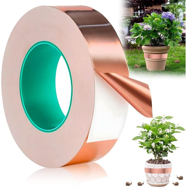 Reines Kupferklebeband, 30 Mm X 20 M, 0,05 Mm Dick, Selbstklebende Kupferfolie, Schutz Vor Nacktschnecken Und Schnecken, Für Elektrische Reparaturen.