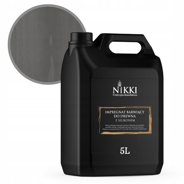 Farbe Für Holz Im Außenbereich, Anthrazit, 5 L, Imprägnierung 2 In 1, Für Zäune, Gartenpavillons