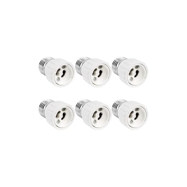 Lablanc – E27 Auf Gu10 Adapter, 0–250 V, Max. 200 W, E27 Auf Gu10 Fassungsadapter Für Led-, Halogen- Und Energiesparlampen, Keramikadapter, 6er-pack