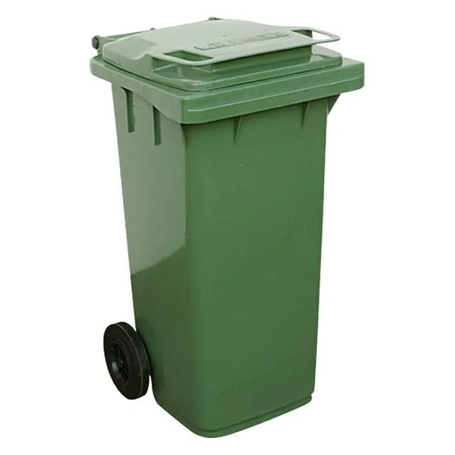 Floraworld Mülltonne mit Deckel Cargo (80 l, Grün)