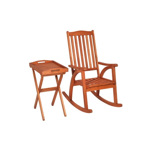 MERXX Balkonset »Schaukelstuhl«, 2 tlg., 1 Sitzplätze, Eukalyptus - braun