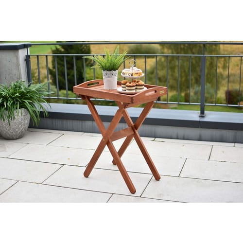 MERXX Stehtablett, BxHxT: 60 x 75 x 39 cm, EukalyptusHolz - beige