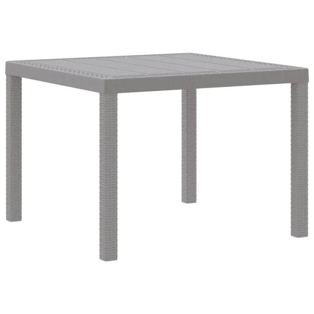 vidaXL Gartentisch Hellgrau 100 x 100 x 73 cm Poly-Rattan 871683