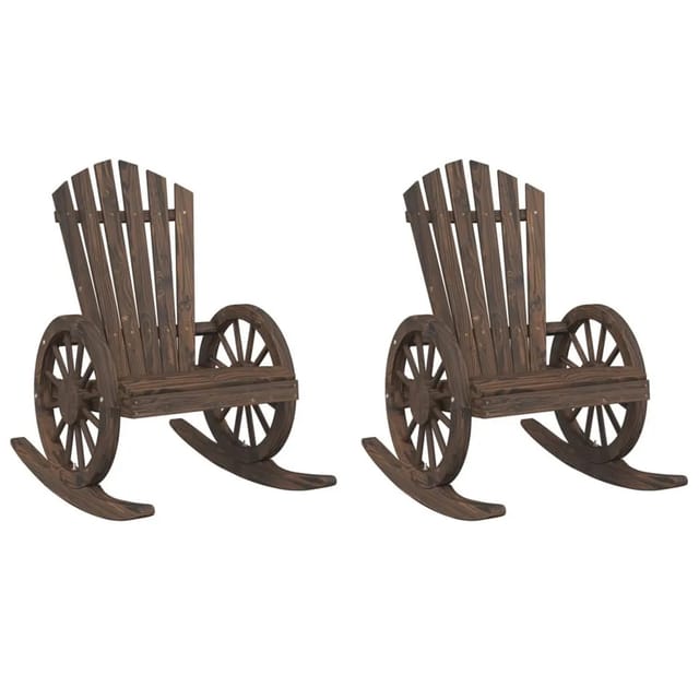 vidaXL Adirondack-Schaukelstühle 2 Stk Massivholz Tanne 3207120