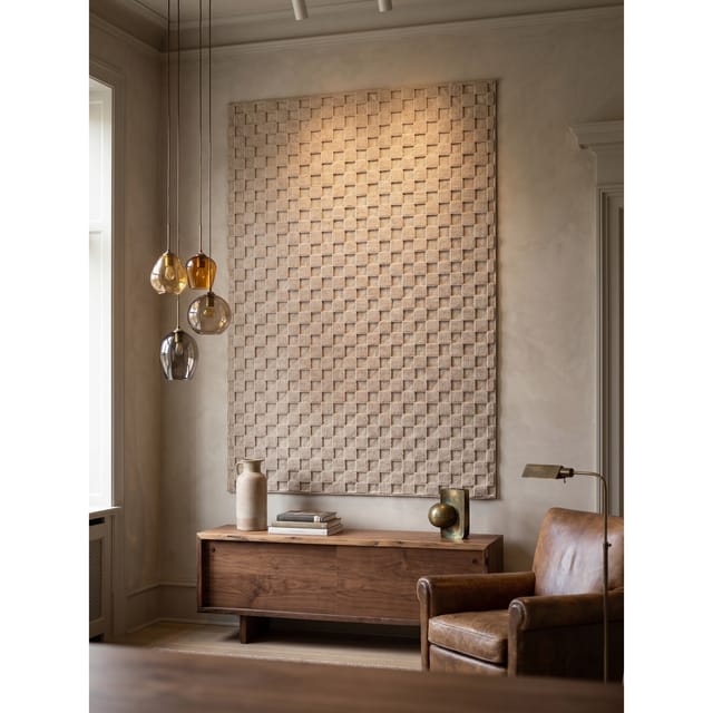 Flachgewebe-Teppich Schachbrett Beige 140x200 cm Schachbrett
