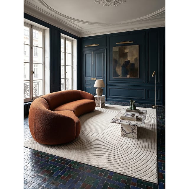 Outdoor-Teppich Niederflor Creme 240x340 cm - MEZEN Kadima Design