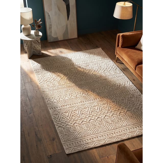 Flachgewebe-Teppich Ethno Creme 120x170 cm Ethno-Streifen