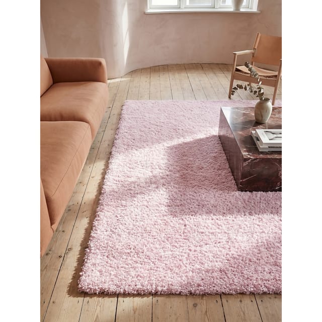 Hochflorteppich RHEIN, einfarbig, aus Polypropylen, Rosa, 240 x 340 cm