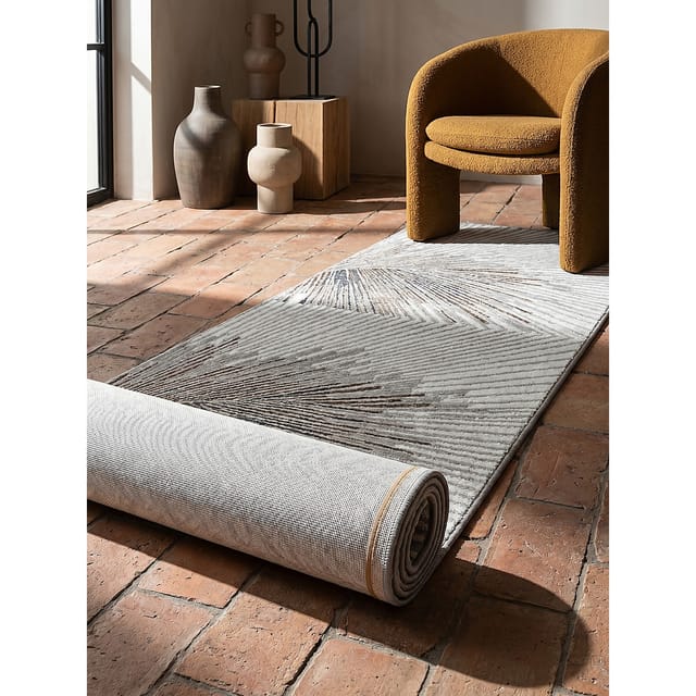 Läufer Kurzflor Grau 80x300 cm - KAVALA Kadima Design