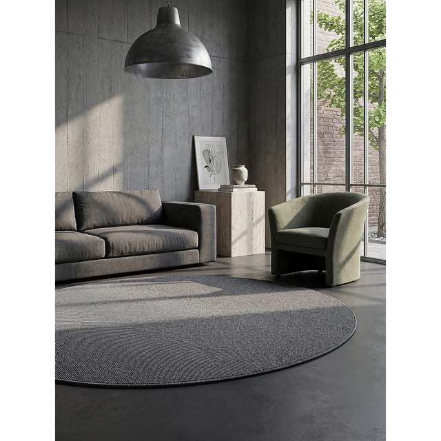 Niederflor-Teppich Uni Beige 133x133 cm - COLFOSCO Kadima Design