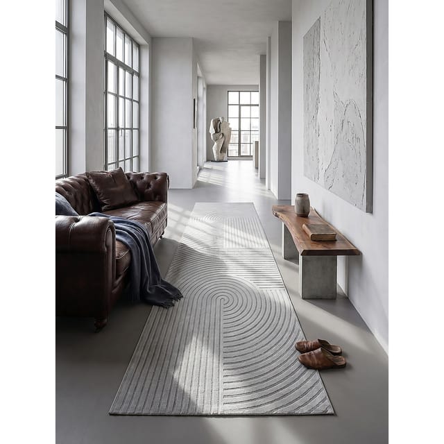 Läufer Polyester Grau 80x150 cm - ERESMA Kadima Design