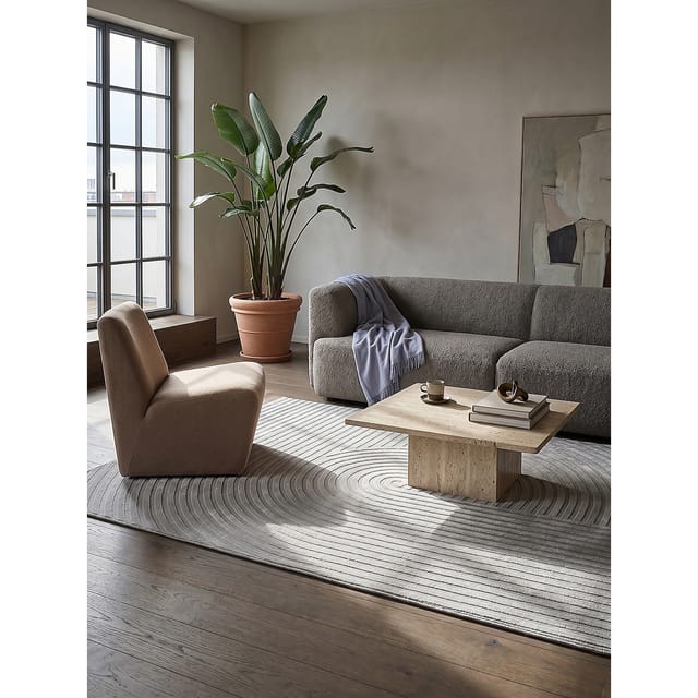 Teppich Kurzflor Grau 200x290 cm - ERESMA Kadima Design