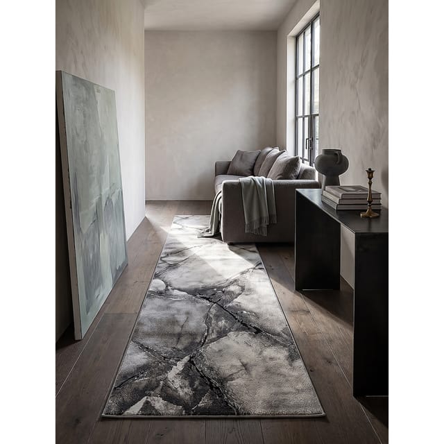 Läufer Pflegeleicht Grau 80x150 cm - OGLIO Kadima Design