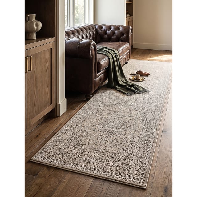 Läufer Waschbar Beige 80x300 cm - KASOS Kadima Design