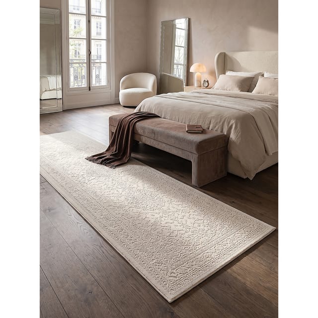 Läufer Waschbar Creme 80x150 cm - KASOS Kadima Design