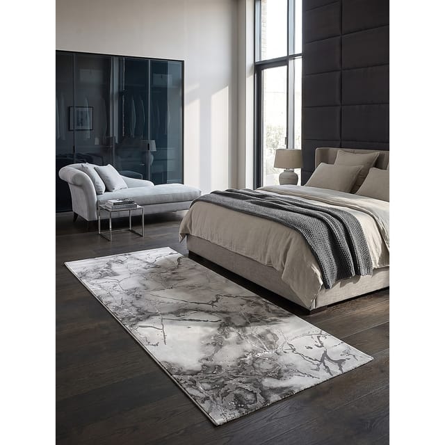 Läufer Polypropylen Grau 80x150 cm - SVEDA Kadima Design
