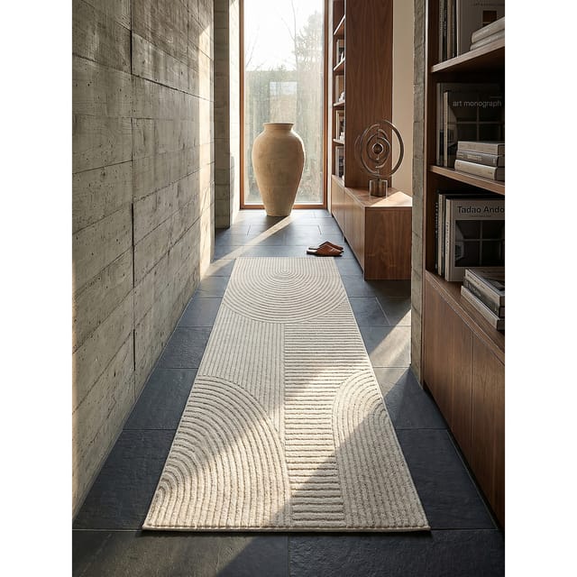 Läufer Pflegeleicht Creme 80x150 cm - CETINA Kadima Design