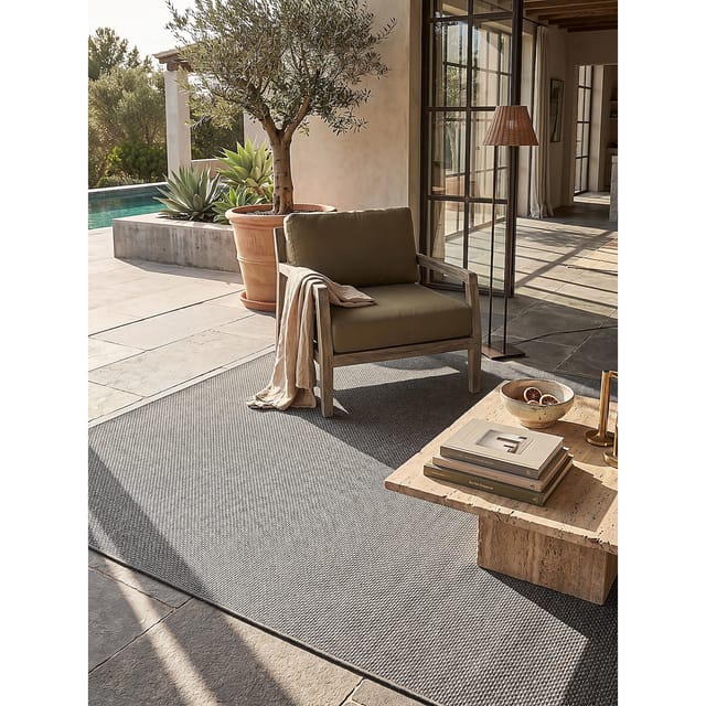 Flachgewebe-Teppich Pflegeleicht Anthrazit 200x280 cm - BORNO Kadima