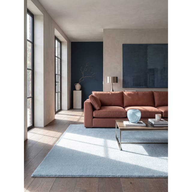 Teppich Antirutsch Blau 140x200 cm - ALDAN Kadima Design