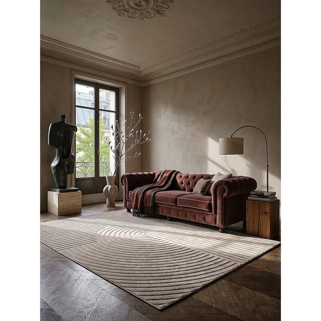 Teppich Polyester Beige 200x290 cm - ERESMA Kadima Design