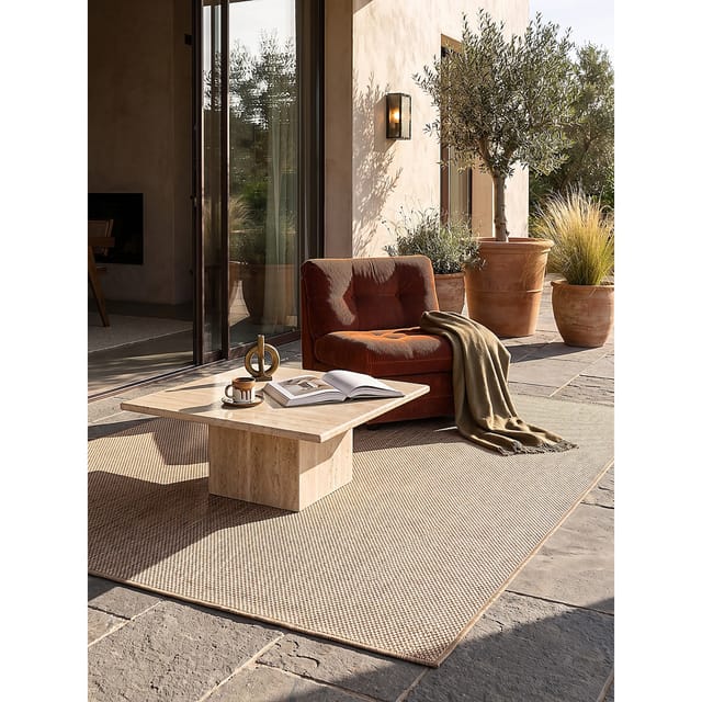 Flachgewebe-Teppich Pflegeleicht Natur 120x170 cm - BORNO Kadima