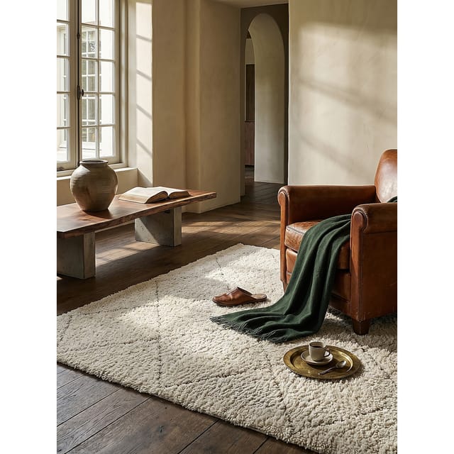 Shaggy-Teppich Pflegeleicht Creme 140x200 cm - ATRIO Kadima Design