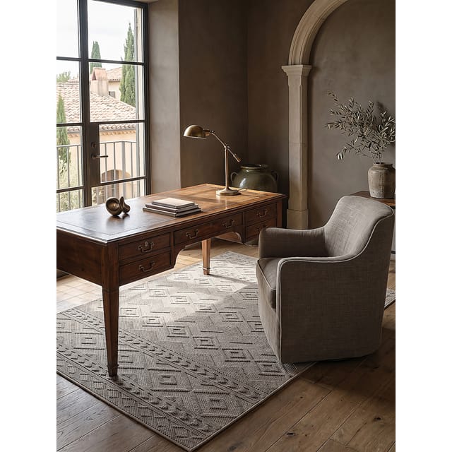 Teppich Kurzflor Beige 120x160 cm - STURA Kadima Design