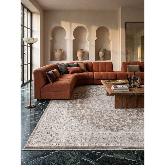 Teppich Kurzflor Braun 200x290 cm - SCRIVIA Kadima Design